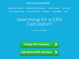 'gpacalculator.net' screenshot