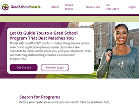 'gradschoolmatch.com' screenshot