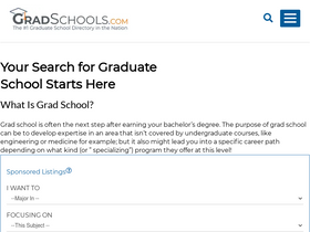 'gradschools.com' screenshot