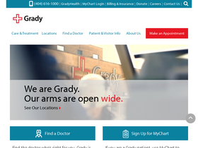 'gradyhealth.org' screenshot