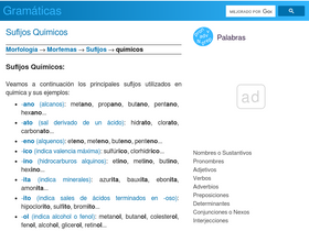'gramaticas.net' screenshot