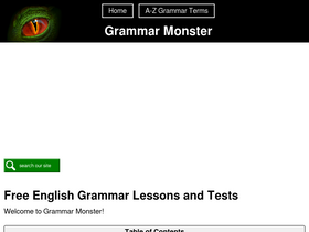 'grammar-monster.com' screenshot