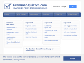 'grammar-quizzes.com' screenshot