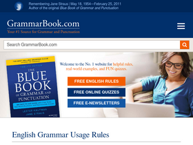 'grammarbook.com' screenshot