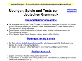 'grammatiktraining.de' screenshot