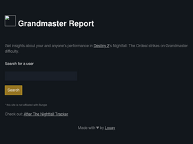 grandmaster.report Traffic Analytics, Ranking Stats & Tech Stack