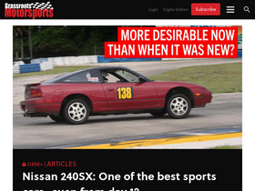 'grassrootsmotorsports.com' screenshot