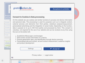 'gratisparken.de' screenshot