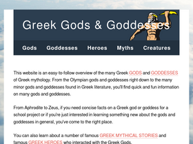 'greekgodsandgoddesses.net' screenshot