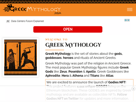 'greekmythology.com' screenshot
