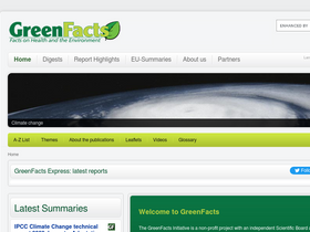 'greenfacts.org' screenshot