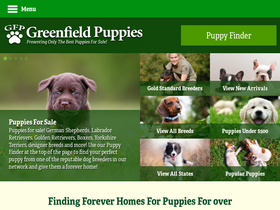 'greenfieldpuppies.com' screenshot