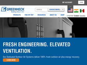 'greenheck.com' screenshot