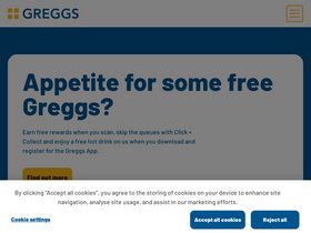 'greggs.co.uk' screenshot