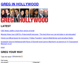 'greginhollywood.com' screenshot