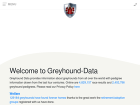 'greyhound-data.com' screenshot