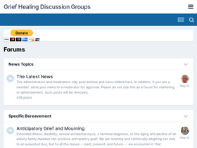 'griefhealingdiscussiongroups.com' screenshot