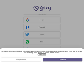 'grivy.app' screenshot