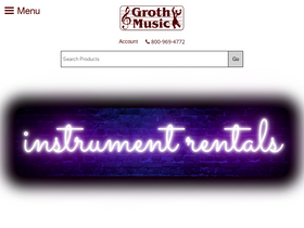 'grothmusic.com' screenshot