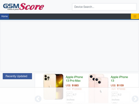 'gsmscore.com' screenshot