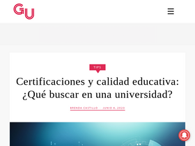 'guiauniversitaria.mx' screenshot