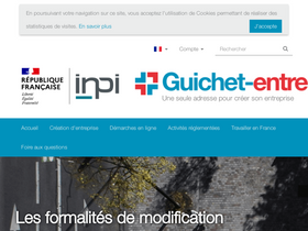 'guichet-entreprises.fr' screenshot