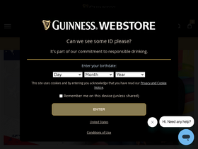 'guinnesswebstore.com' screenshot