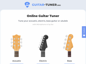'guitar-tuner.org' screenshot