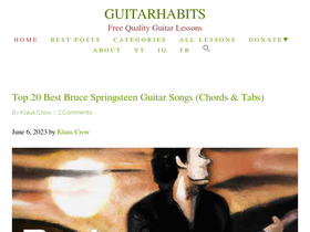 'guitarhabits.com' screenshot