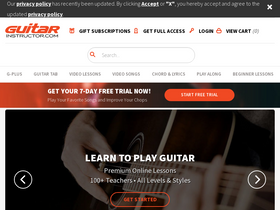 'guitarinstructor.com' screenshot