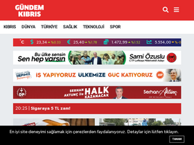 'gundemkibris.com' screenshot