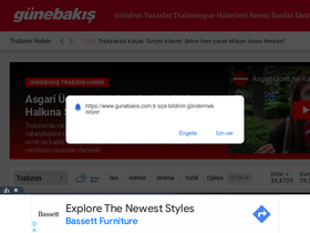 'gunebakis.com.tr' screenshot