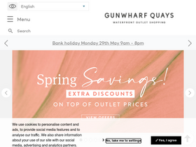 'gunwharf-quays.com' screenshot