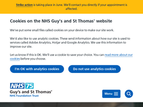 'guysandstthomas.nhs.uk' screenshot