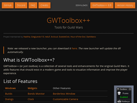 'gwtoolbox.com' screenshot