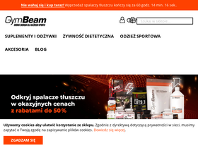 'gymbeam.pl' screenshot