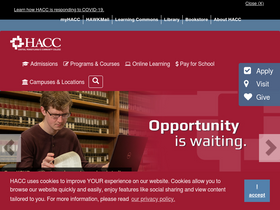 'hacc.edu' screenshot