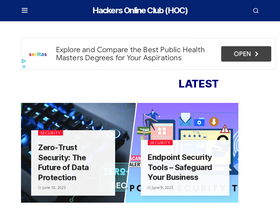 'hackersonlineclub.com' screenshot