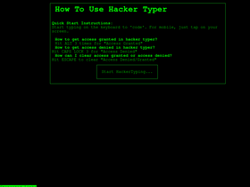 'hackertyper.com' screenshot
