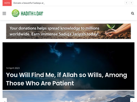 'hadithoftheday.com' screenshot