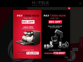 'hafeleappliances.com' screenshot