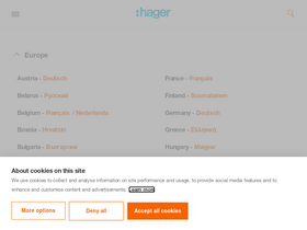 'hager.com' screenshot