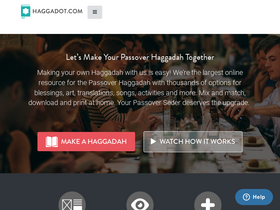 'haggadot.com' screenshot