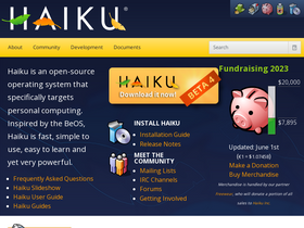 'haiku-os.org' screenshot