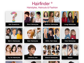 'hairfinder.com' screenshot