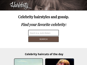 'hairlebrity.com' screenshot