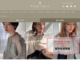 'hairmake-happiness.com' screenshot