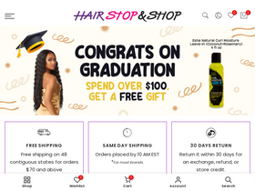 'hairstopandshop.com' screenshot