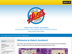 'hakes.com' screenshot