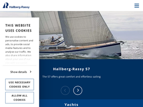 'hallberg-rassy.com' screenshot